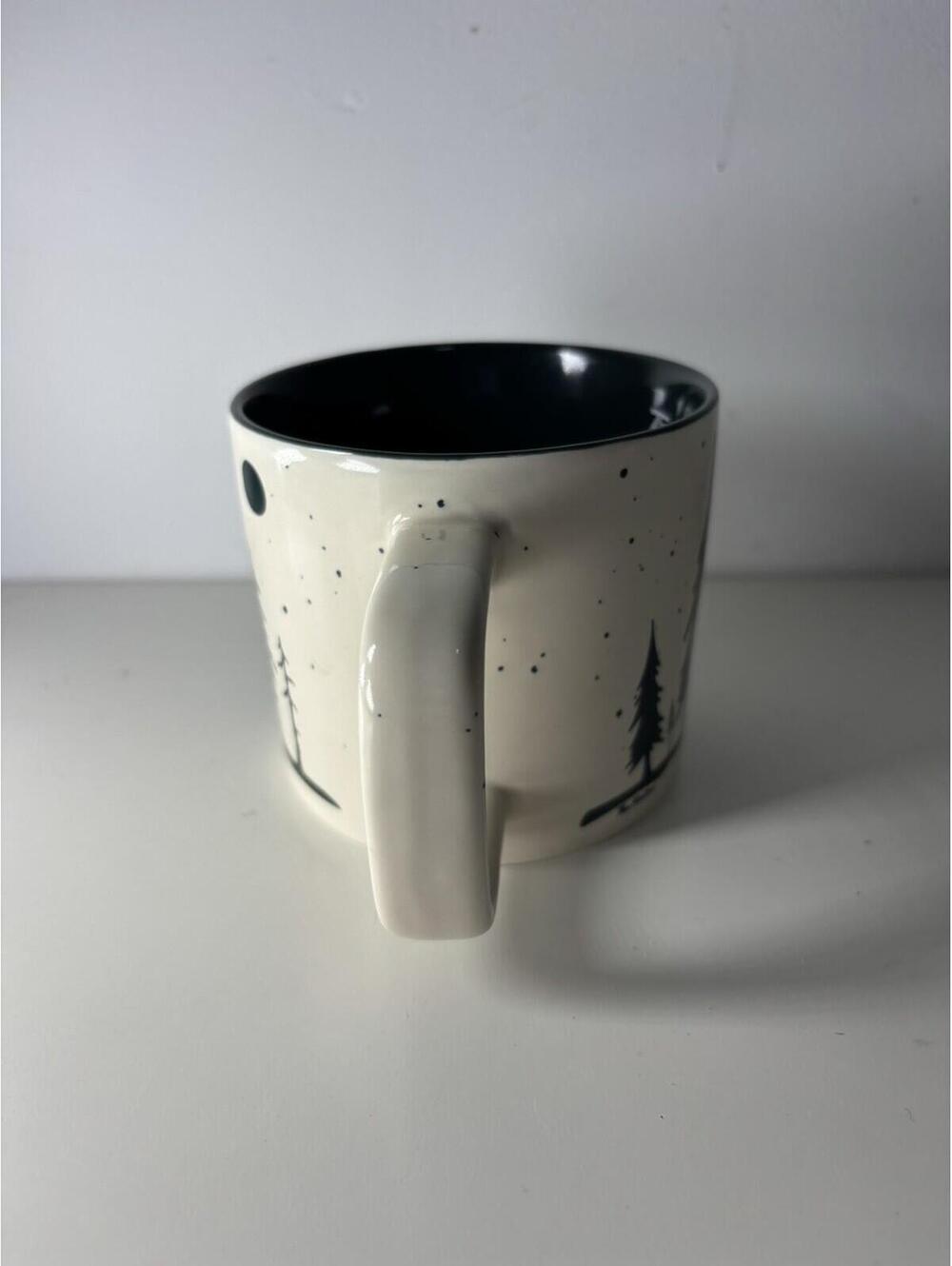 Tim Hortons 2019 Wolf Forest Silhouette Mug Green Interior Speckled - Picture 4 of 6